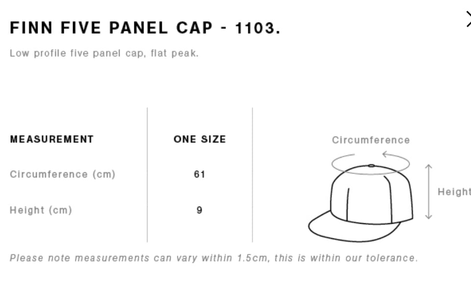 MTR 5 PANEL CAP